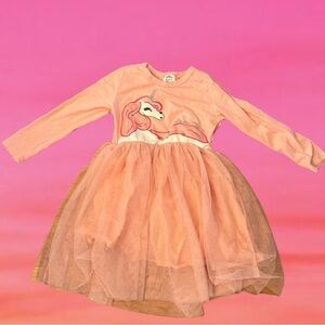 Pink Unicorn “Believe in Magic” tulle dress 4-5yr old